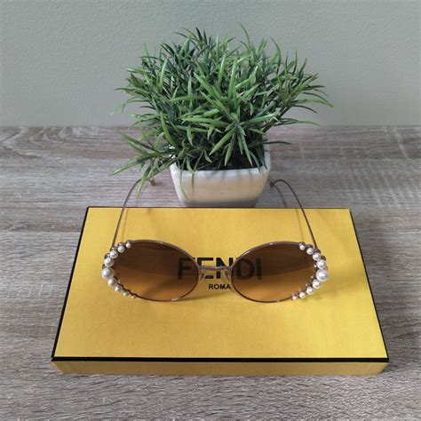 pearl fendi sunglasses|Fendi Ribbons & Pearls Sunglasses .